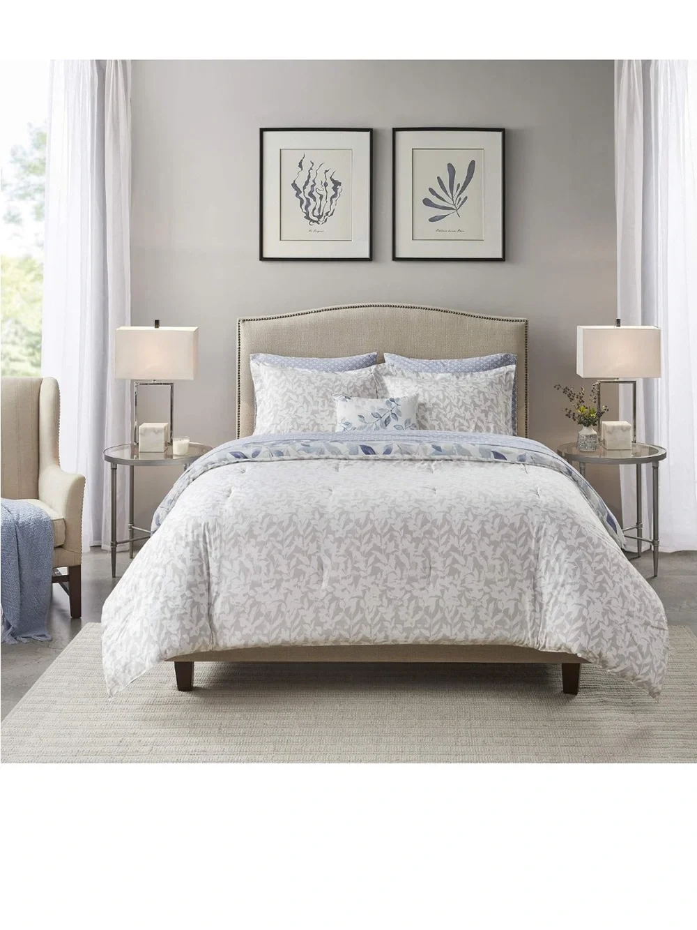 Madison Park Essentials Cozy Bed in a Bag Reversible Comforter with Sheets Queen